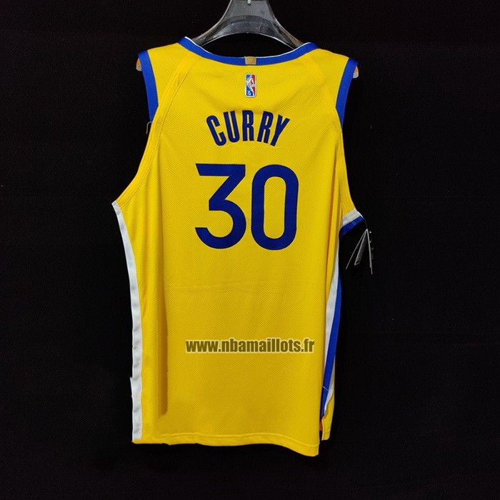 Maillot Golden State Warriors Stephen Curry NO 30 Statement Authentique 2022 Or